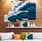 Designart - Blue Brazilian Geode - Abstract Canvas Wall Art Print